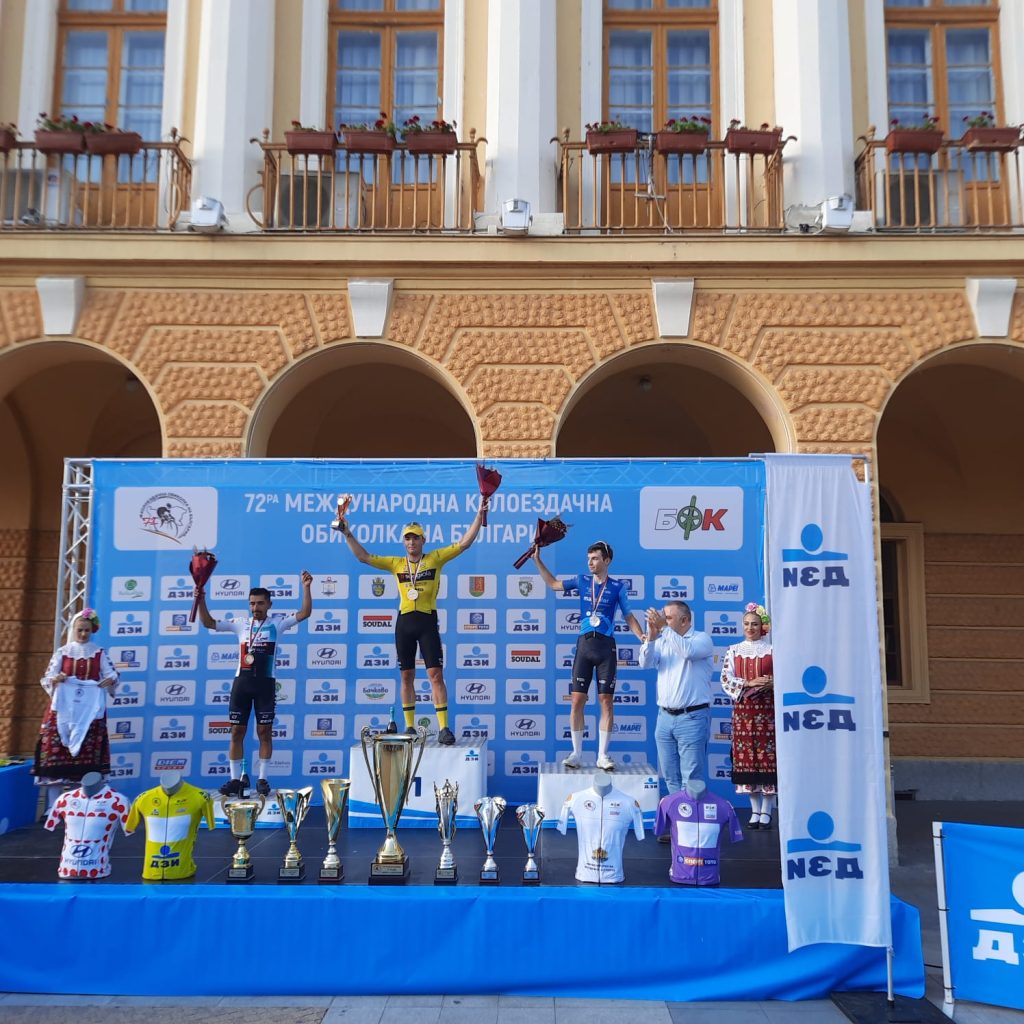 Premiazione podio 1a tappa giro di bulgaria 2025